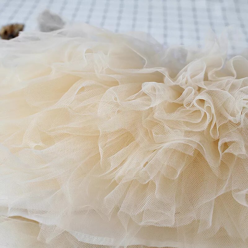 Beige Tulle Dress