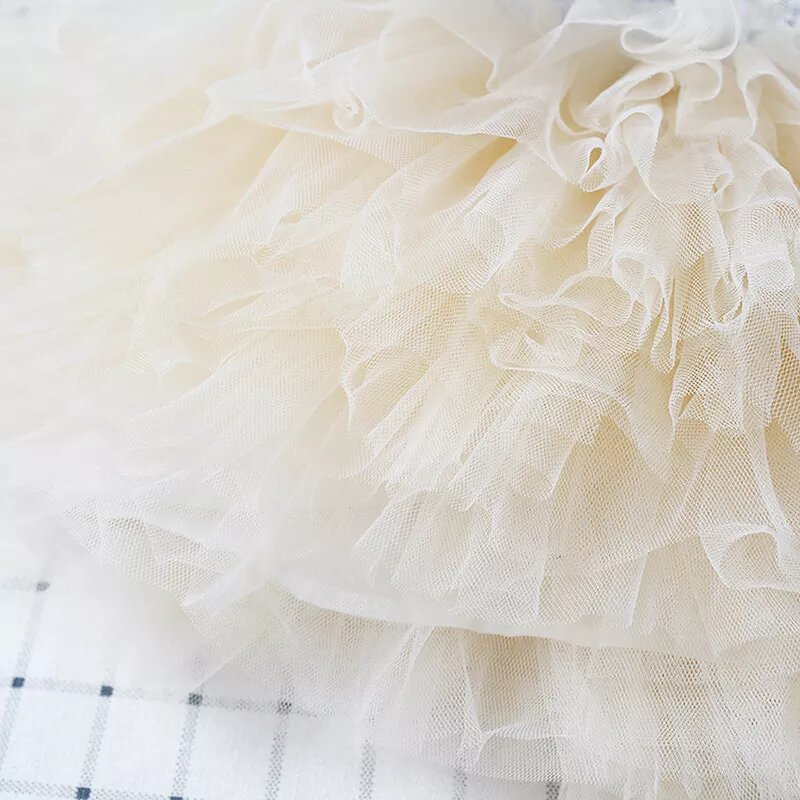 Beige Tulle Dress