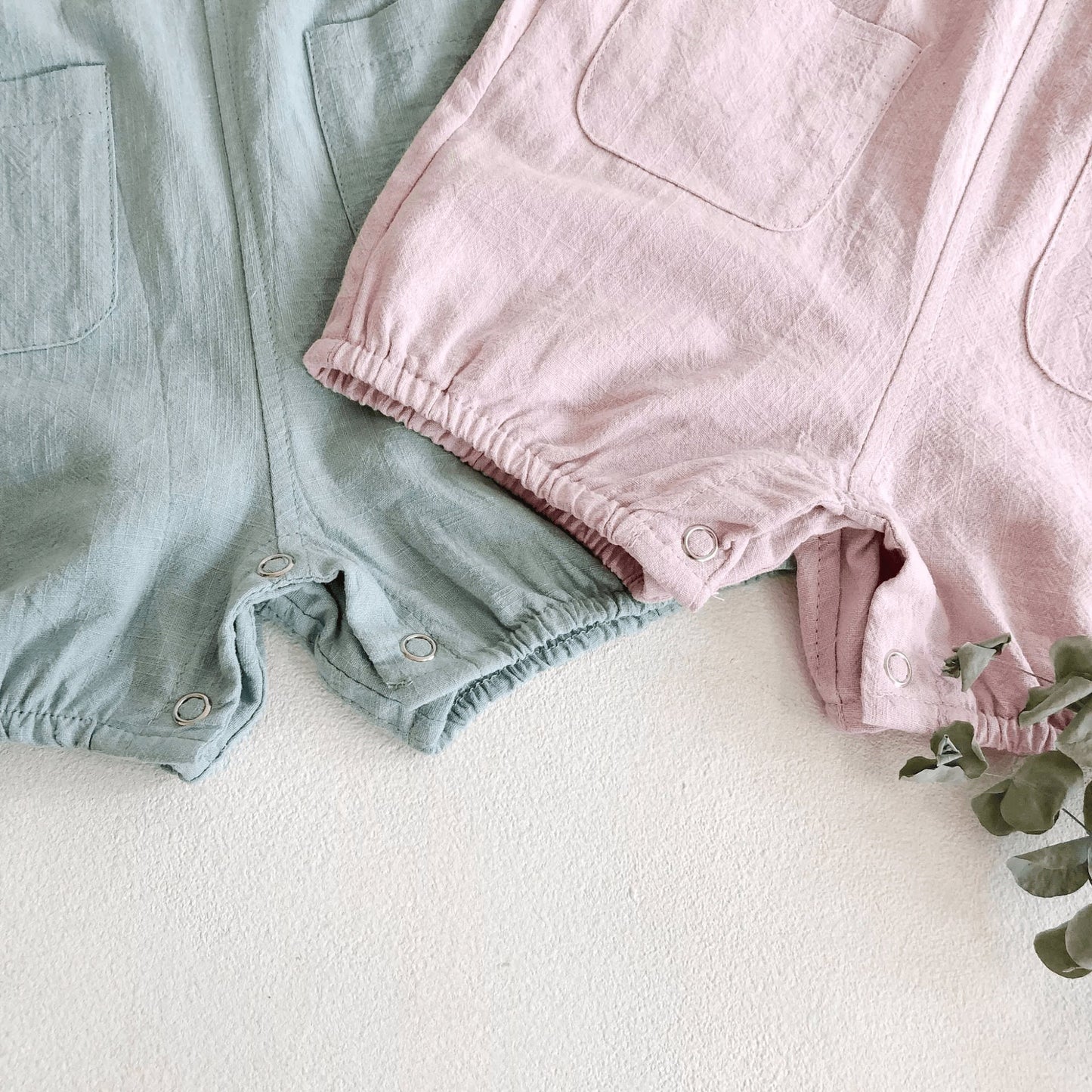 Linen overall playsuit