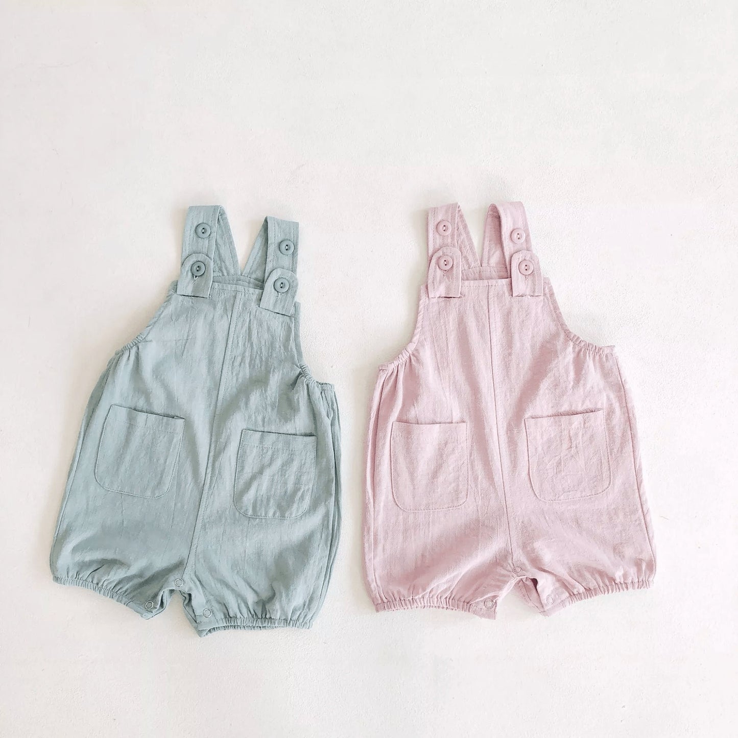 Linen overall playsuit