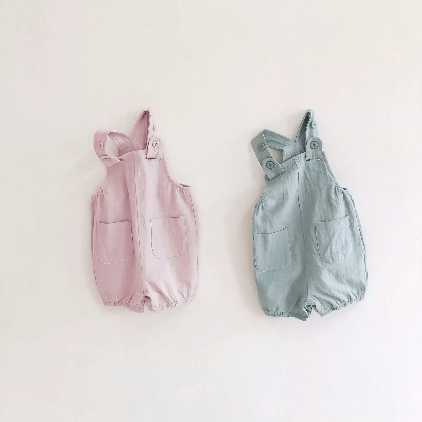 Linen overall playsuit