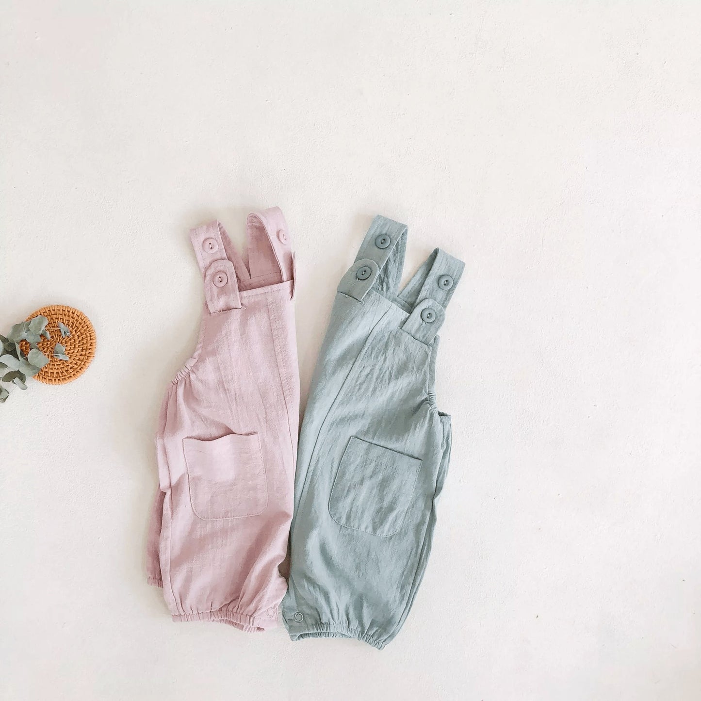 Linen overall playsuit
