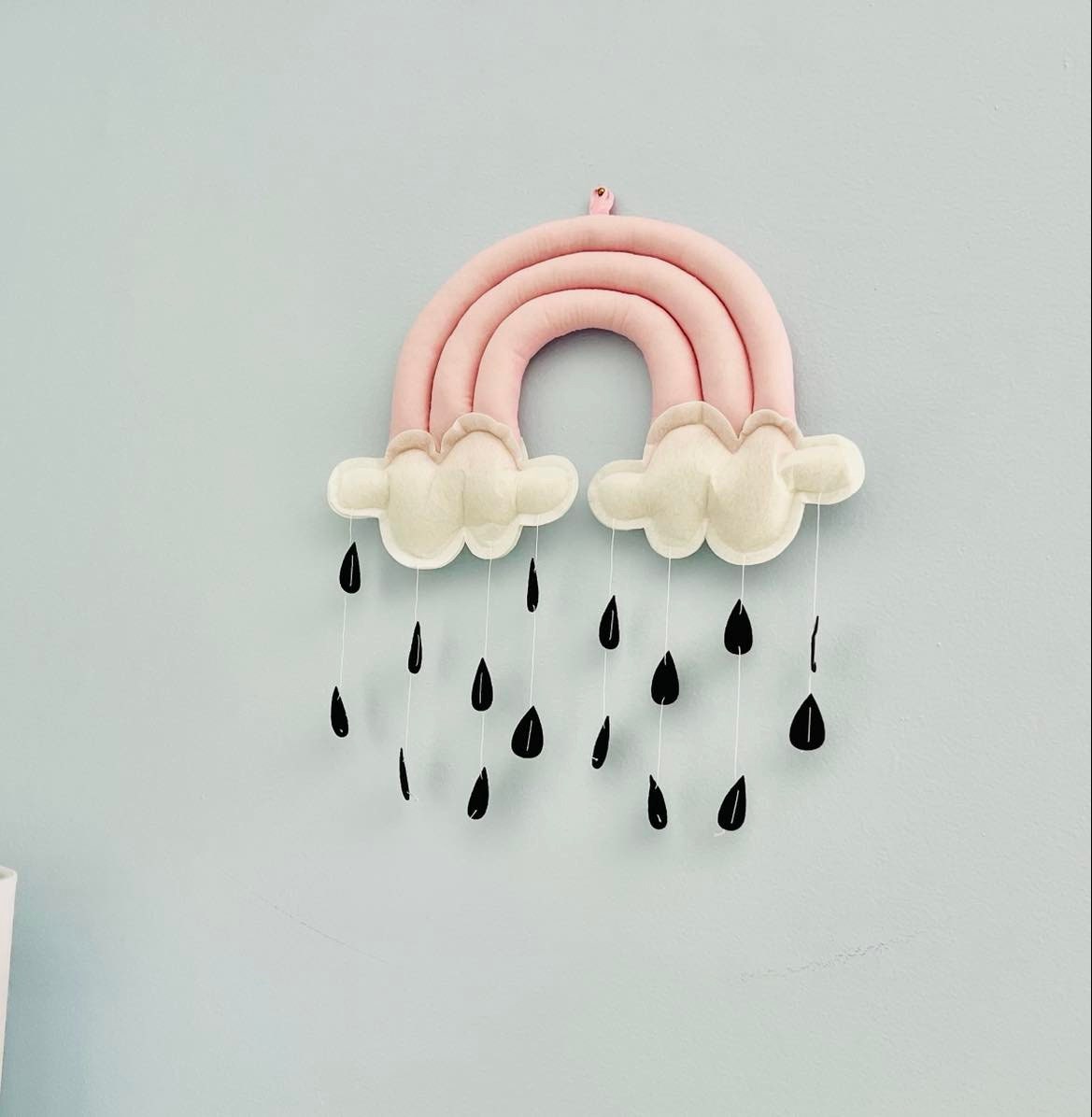 Pink Rainbow Nursery Decoration, Wall Hanging, Nursery Mobile, Cot Mobile, Crib Mobile for baby Girl