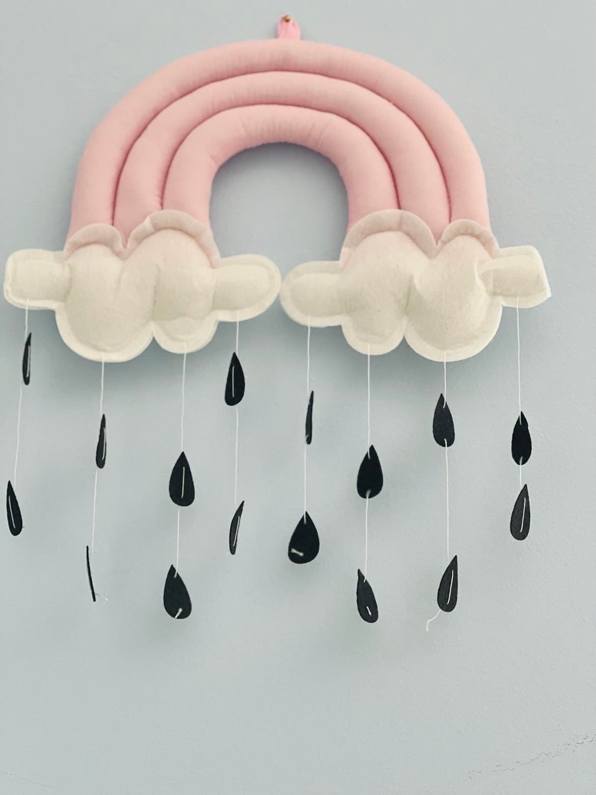 Pink Rainbow Nursery Decoration, Wall Hanging, Nursery Mobile, Cot Mobile, Crib Mobile for baby Girl