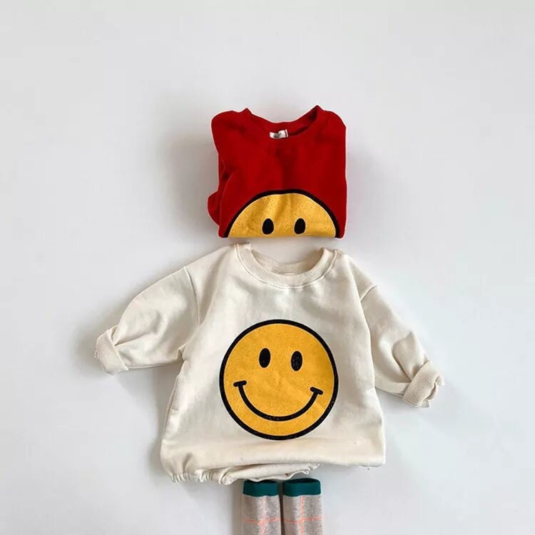 Smiley Face Sweatshirt romper