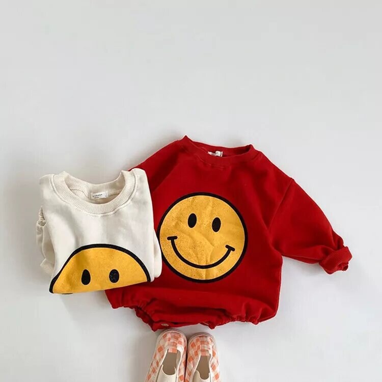 Smiley Face Sweatshirt romper