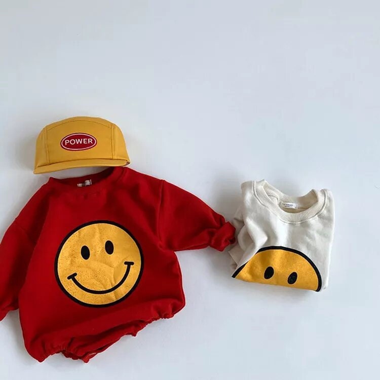 Smiley Face Sweatshirt romper