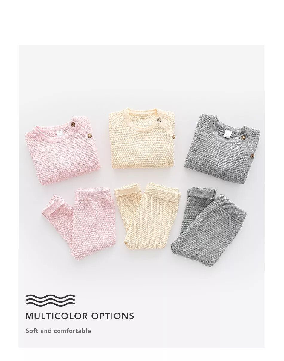 Knitted 2 piece set Baby/Toddler sweater and pants. 2 set baby clothing. Knitwear for kids