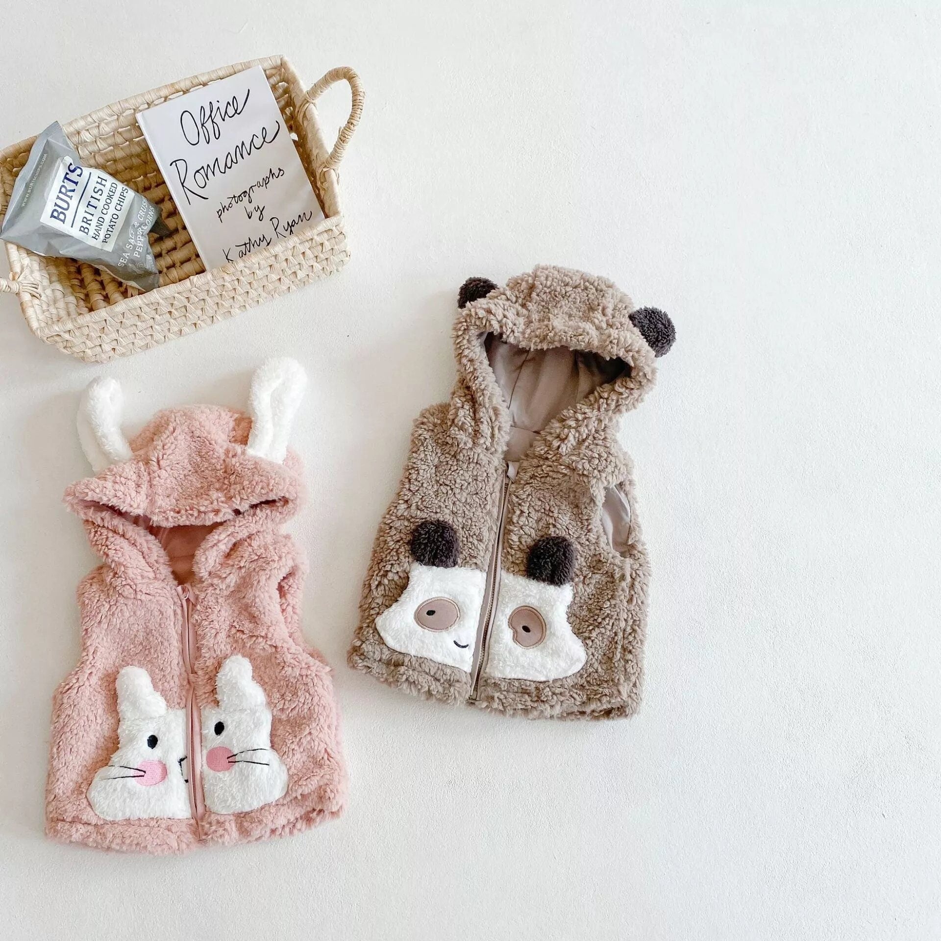 Baby/Toddler Vest, Cardigan. Panda and Bunny Cardigan