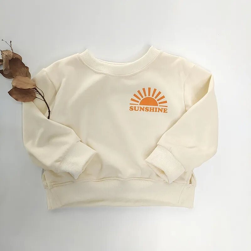 Here Comes The Sun Sweatshirt Romper, oversized baby and toddler sweater