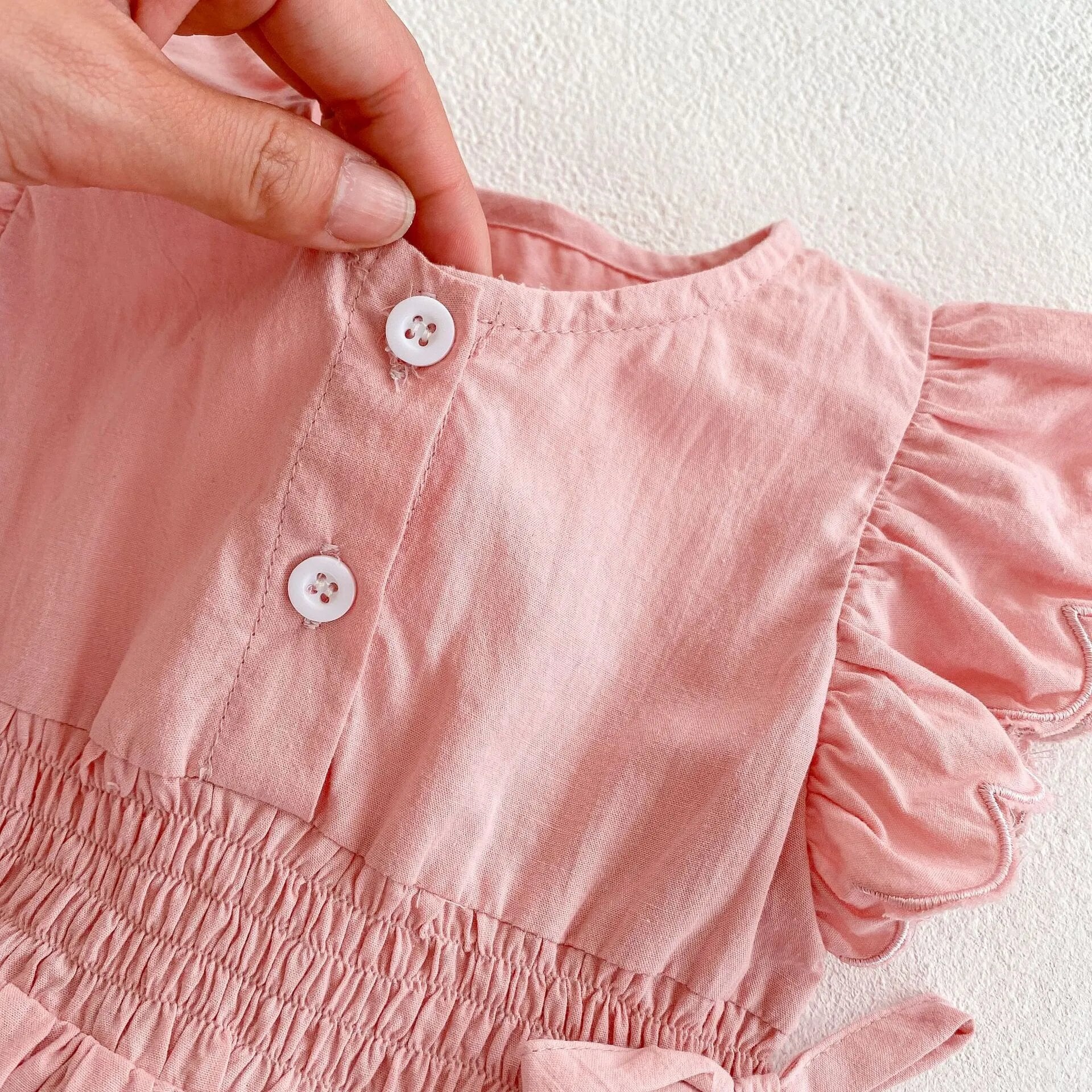 Summer Pink Dress for Baby and Toddler girl, flying sleeve