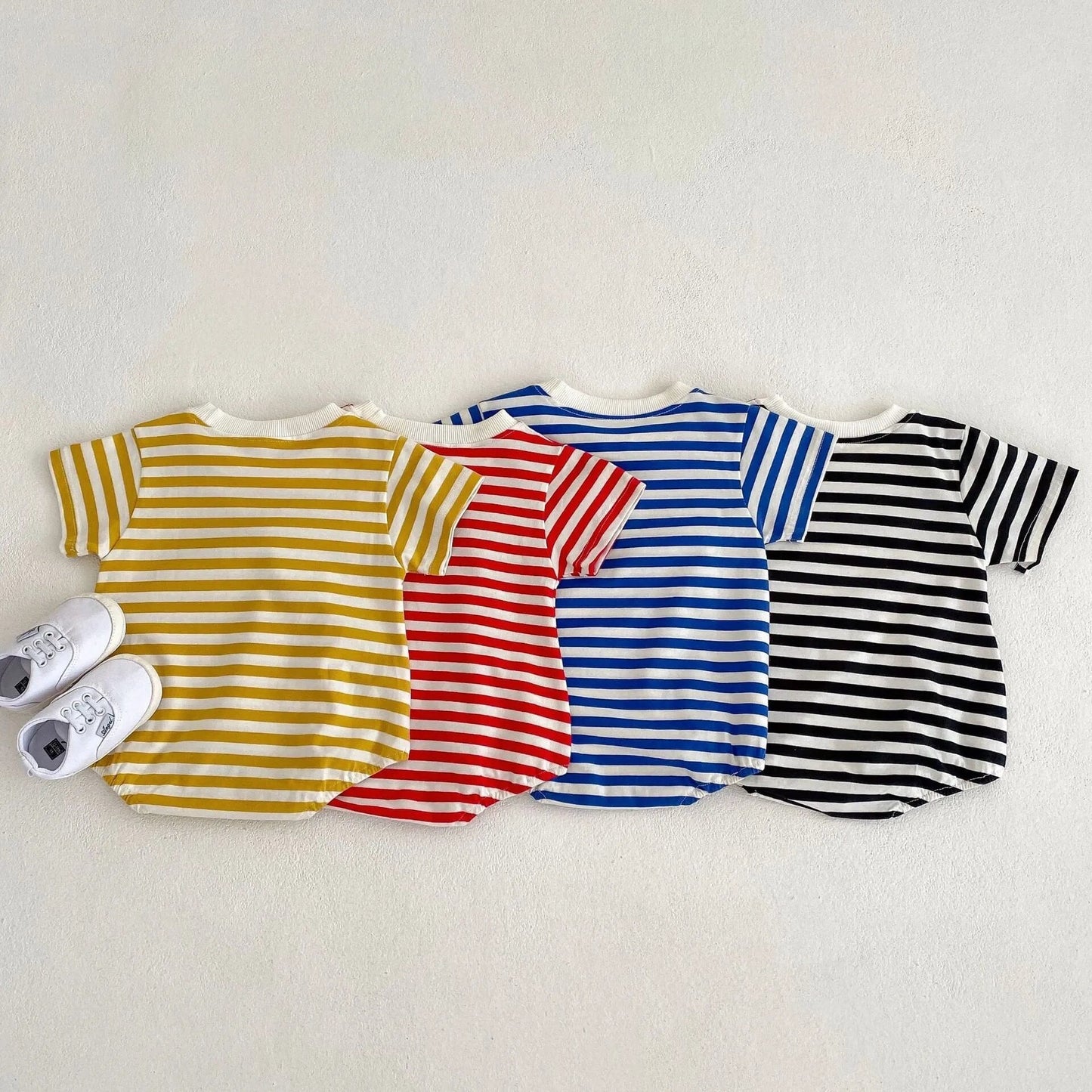 Striped Oversized, Bubble T-shirt Romper