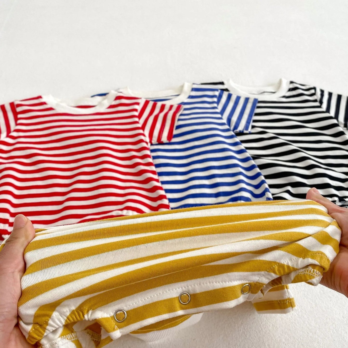 Striped Oversized, Bubble T-shirt Romper