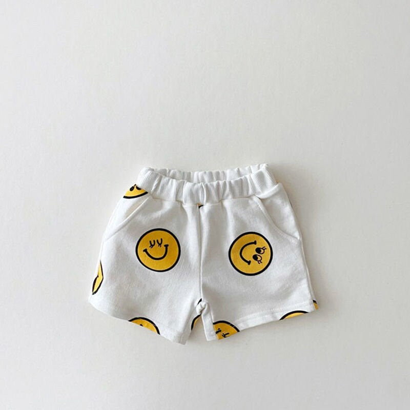 Smiley Face Summer Toddler Shirt and Short Set