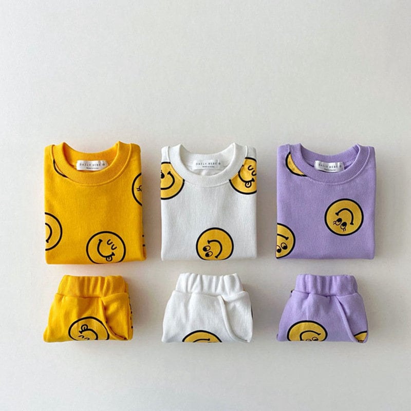 Smiley Face Summer Toddler Shirt and Short Set