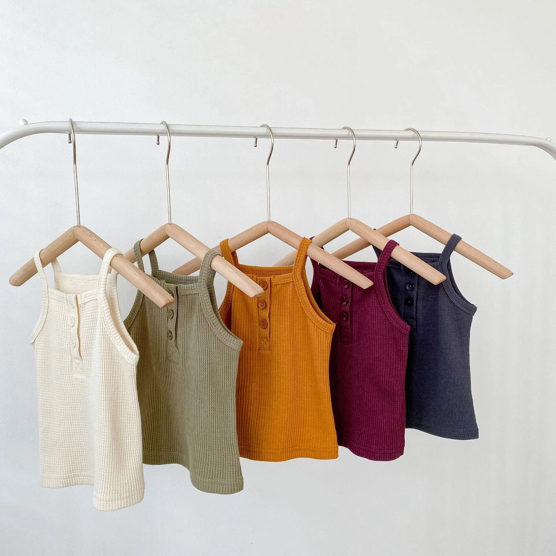 Unisex Waffle Knit Top & Shorts 2 Pc Set