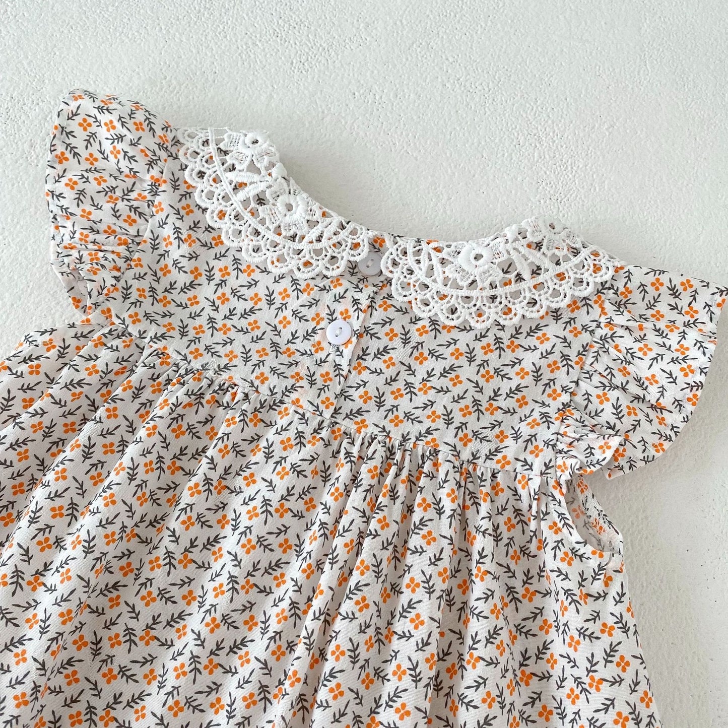 Baby girl floral cute sleeveless lace dress
