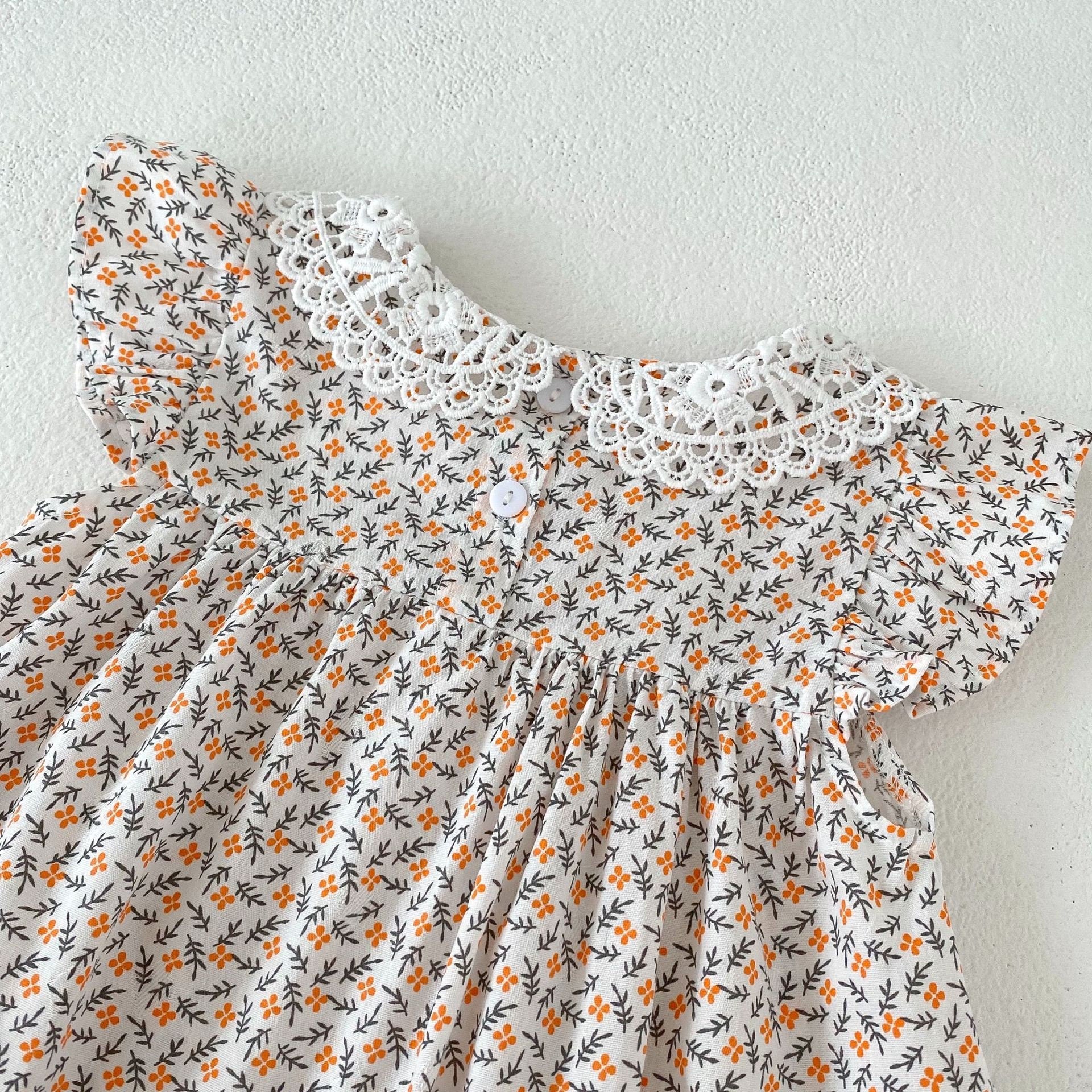 Baby girl floral cute sleeveless lace dress