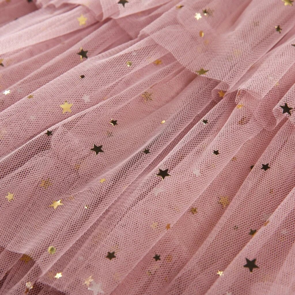 Baby Pink color Special Occasion Tulle Dress for toddler girls