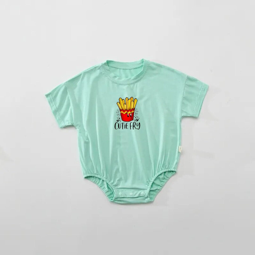 Cutie fry Oversized, Bubble T-shirt Romper