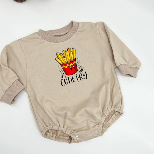 Cute Bubble Sweatshirt romper for baby/infant/toddler. Oversized Sweatshirt