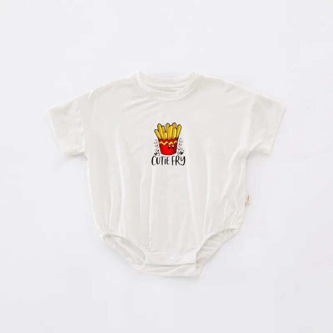 Cutie fry Oversized, Bubble T-shirt Romper