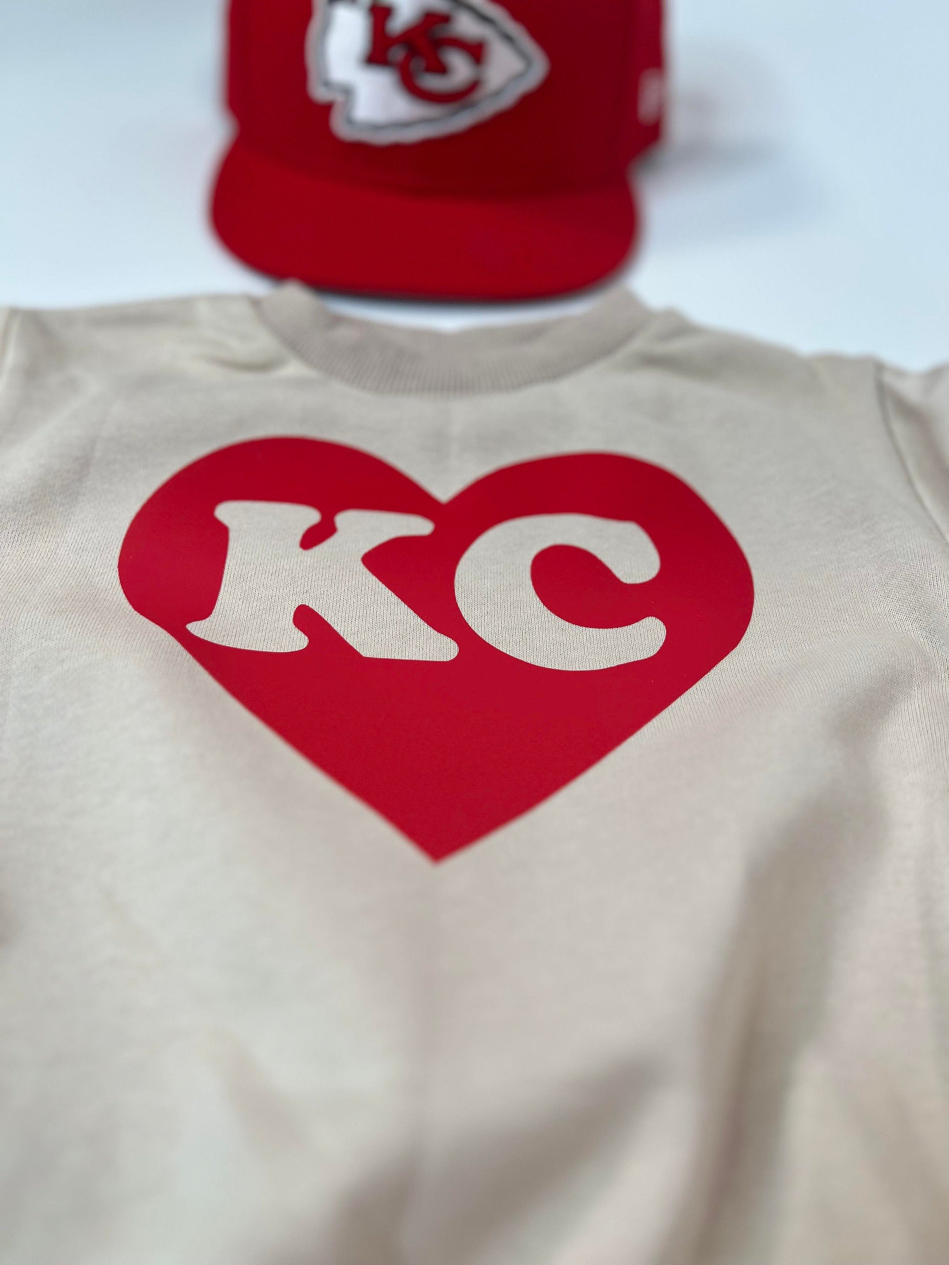 Chiefs, KC Bubble Sweatshirt romper for baby/infant/toddler. Oversized Sweatshirt