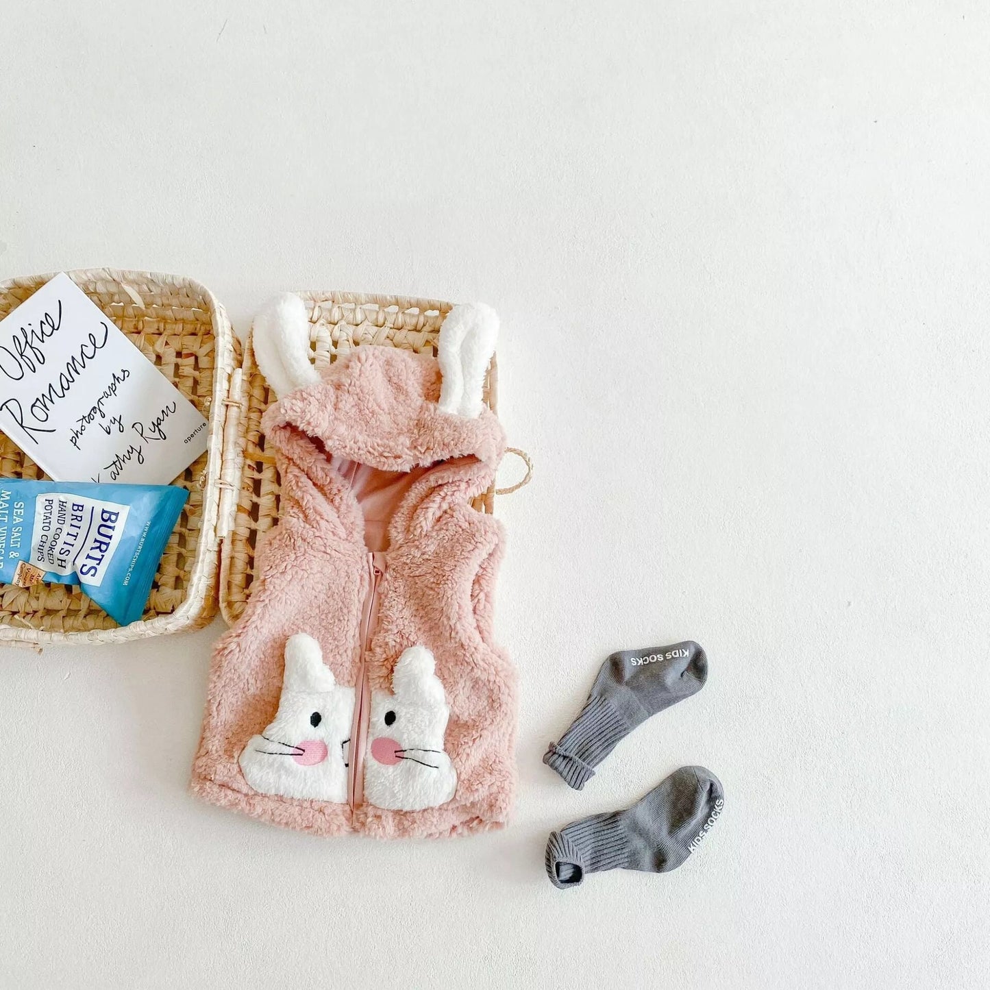 Baby/Toddler Vest, Cardigan. Panda and Bunny Cardigan