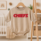 Oversized Chiefs, KC Bubble Sweatshirt Romper