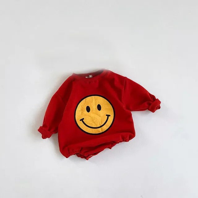 Smiley Face Sweatshirt romper