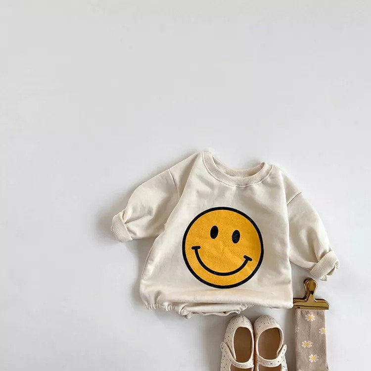 Smiley Face Sweatshirt romper