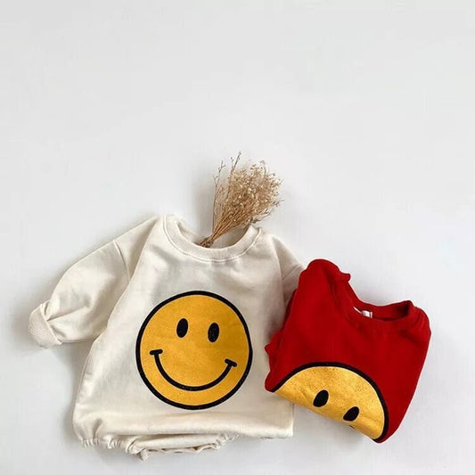 Smiley Face Sweatshirt romper