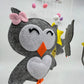 Handmade Felt Pink/Blue Owl, Moon, and Cloud Nursery Mobile, Crib Mobile, Baby Room Decoration, Cot Mobile,