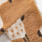 Toddler Girls Fawn Pattern Fluffy Knit Sweater