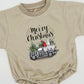 Christmas Sweatshirt Romper for babies and Toddler, oversized bubble sweater