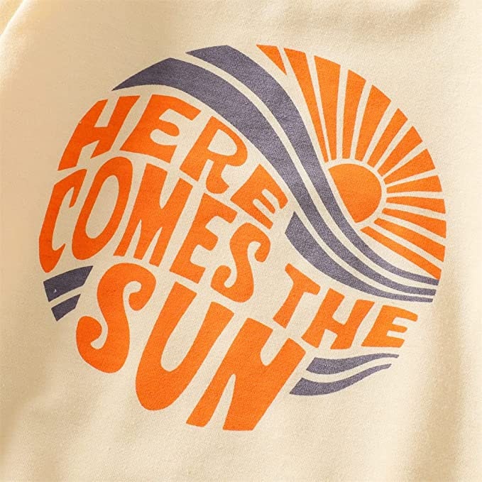 Here Comes The Sun Sweatshirt Romper, oversized baby and toddler sweater
