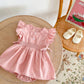 Summer Pink Dress for Baby and Toddler girl, flying sleeve