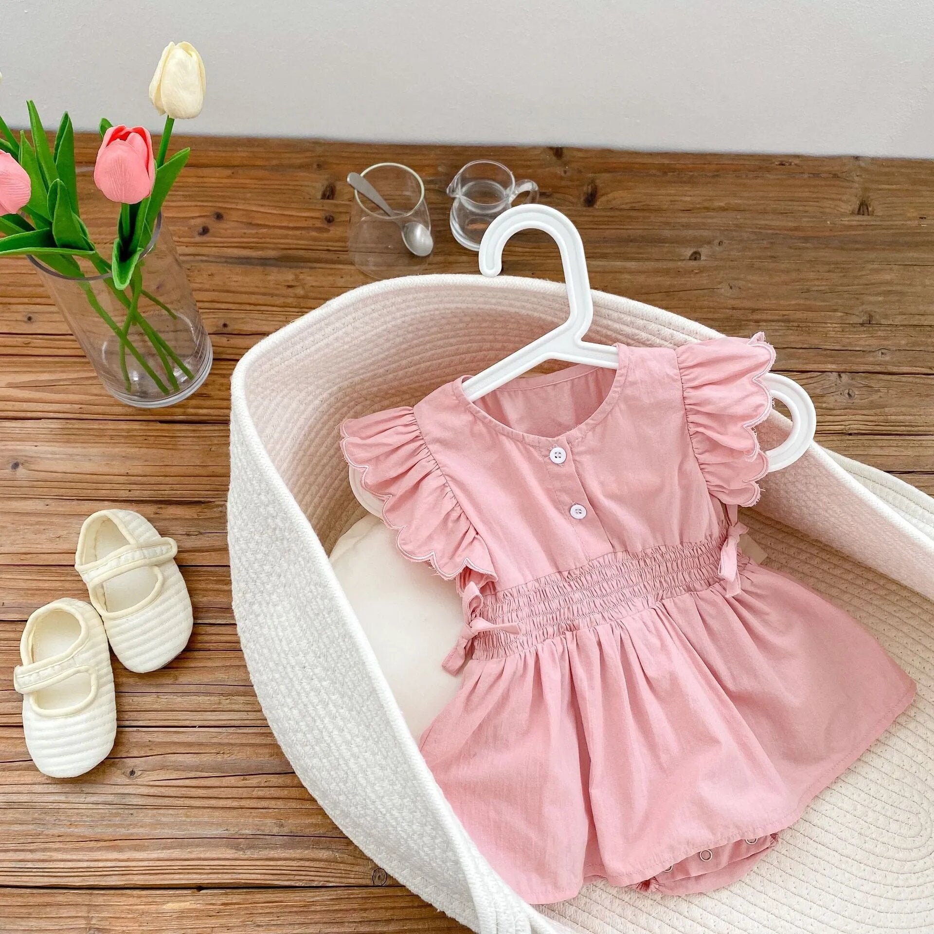 Baby pink 2025 summer dress