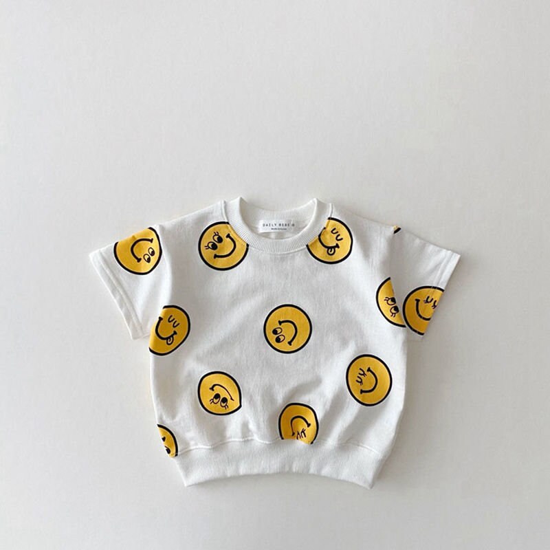 Smiley Face Summer Toddler Shirt and Short Set
