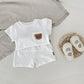 Baby Bear Print Clothes, Summer T-Shirt and Shorts Set